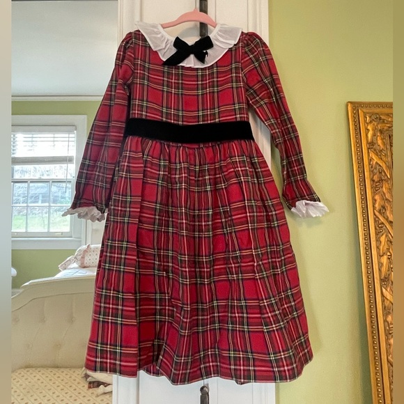 Beatrice and George girls red tartan dress- size 5 - Picture 6 of 8